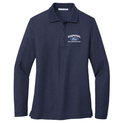 Capital Ford - Port Authority® Ladies Silk Touch™ Long Sleeve Polo Thumbnail