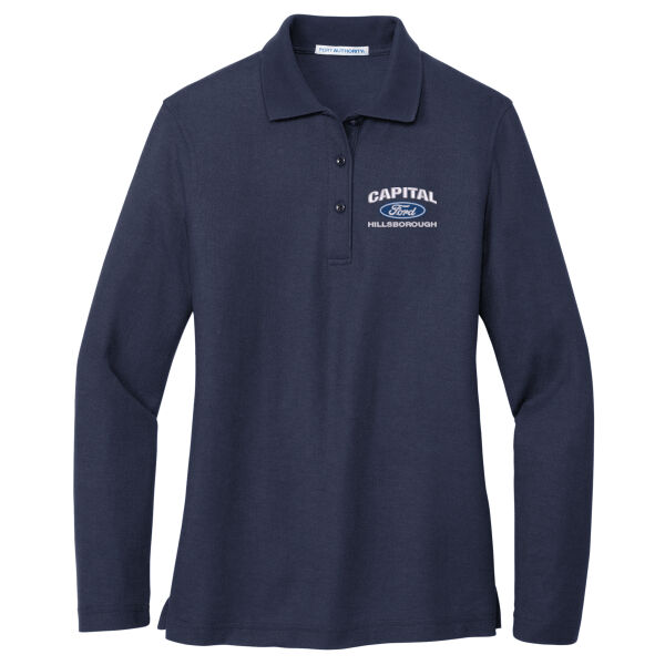 Capital Ford - Port Authority® Ladies Silk Touch™ Long Sleeve Polo Thumbnail